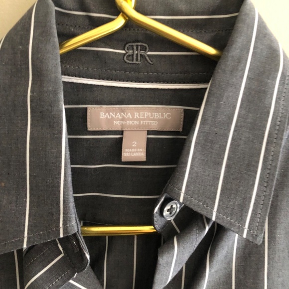 NWOT Pin Striped Tailored Button Down Blouse by Banana Republic - Picture 5 of 10